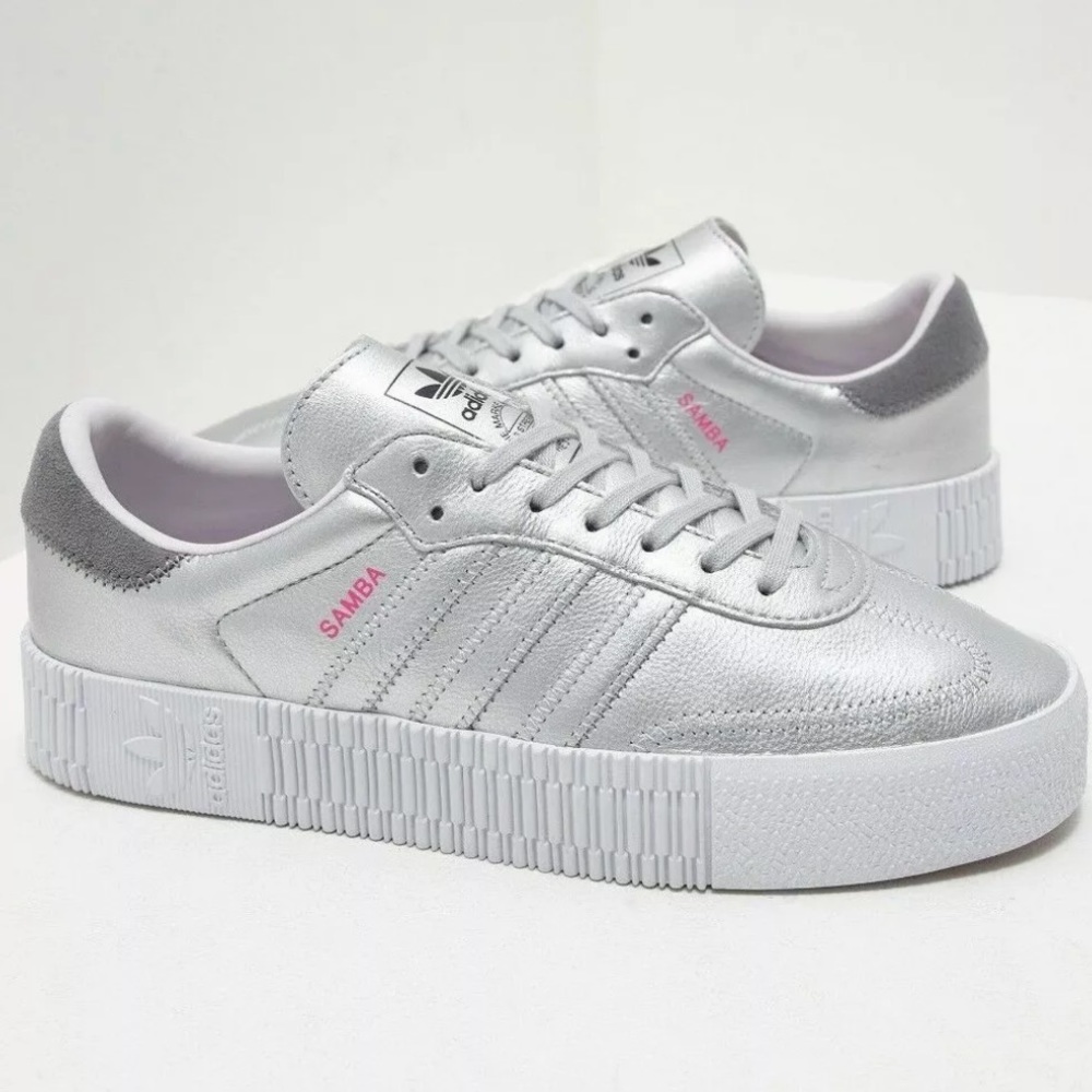 ADIDAS SAMBAROSE W SNEAKERS SILVER WHITE D96769
